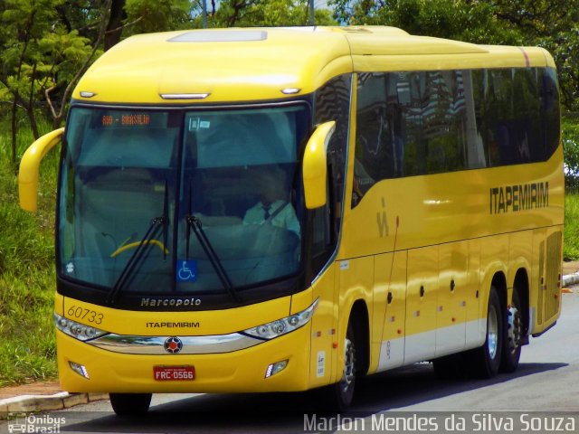 Viação Itapemirim 60733 na cidade de Brasília, Distrito Federal, Brasil, por Marlon Mendes da Silva Souza. Número da foto: #5092957.