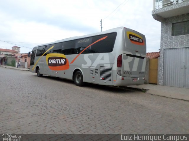 Saritur - Santa Rita Transporte Urbano e Rodoviário 10500 na cidade de Piedade dos Gerais, Minas Gerais, Brasil, por Luiz Henrique Campos. Número da foto: #5093576.