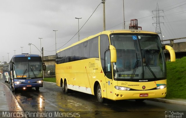 Viação Itapemirim 8621 na cidade de Vitória, Espírito Santo, Brasil, por Marcos Pinnheiro Meneses. ID da foto: 5094516.