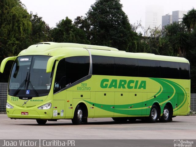 Viação Garcia 7859 na cidade de Curitiba, Paraná, Brasil, por João Victor. ID da foto: 5113980.