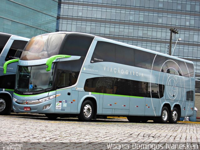 Viação Garcia 7257 na cidade de Curitiba, Paraná, Brasil, por Wagner Domingos Ivanesken. Número da foto: #5113110.