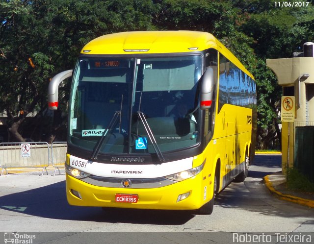 Viação Itapemirim 60581 na cidade de São Paulo, São Paulo, Brasil, por Roberto Teixeira. ID da foto: 5116213.