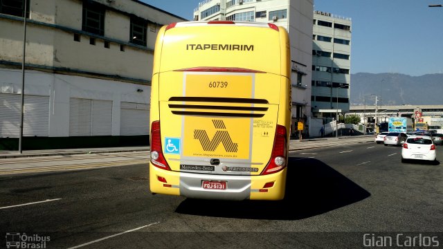 Viação Itapemirim 60739 na cidade de Rio de Janeiro, Rio de Janeiro, Brasil, por Gian Carlos. ID da foto: 5117588.