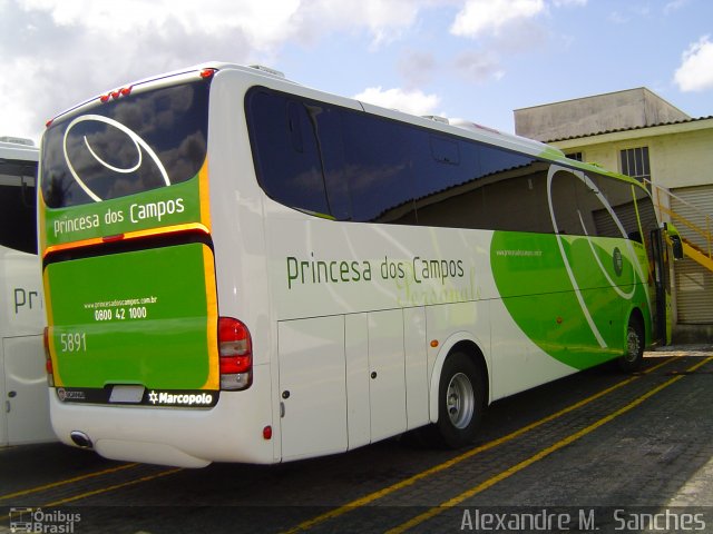 Expresso Princesa dos Campos 5891 na cidade de Ponta Grossa, Paraná, Brasil, por Alexandre M.  Sanches. ID da foto: 5119521.