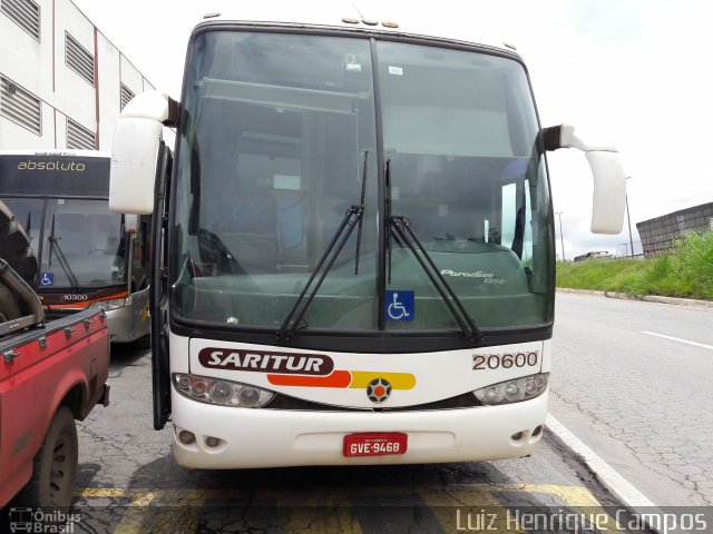 Saritur - Santa Rita Transporte Urbano e Rodoviário 20600 na cidade de Belo Horizonte, Minas Gerais, Brasil, por Luiz Henrique Campos. Número da foto: #5118058.