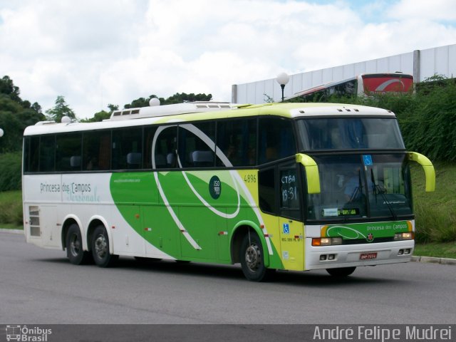 Expresso Princesa dos Campos 4896 na cidade de Ponta Grossa, Paraná, Brasil, por André Felipe Mudrei. ID da foto: 5123820.