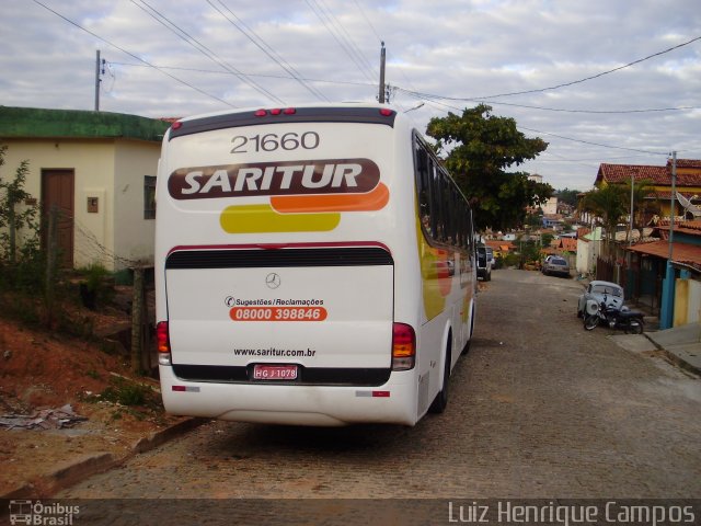 Saritur - Santa Rita Transporte Urbano e Rodoviário 21660 na cidade de Piedade dos Gerais, Minas Gerais, Brasil, por Luiz Henrique Campos. ID da foto: 5122413.