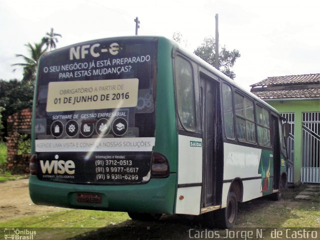 Ônibus Particulares KUX1593 na cidade de Maracanã, Pará, Brasil, por Carlos Jorge N.  de Castro. ID da foto: 5122410.