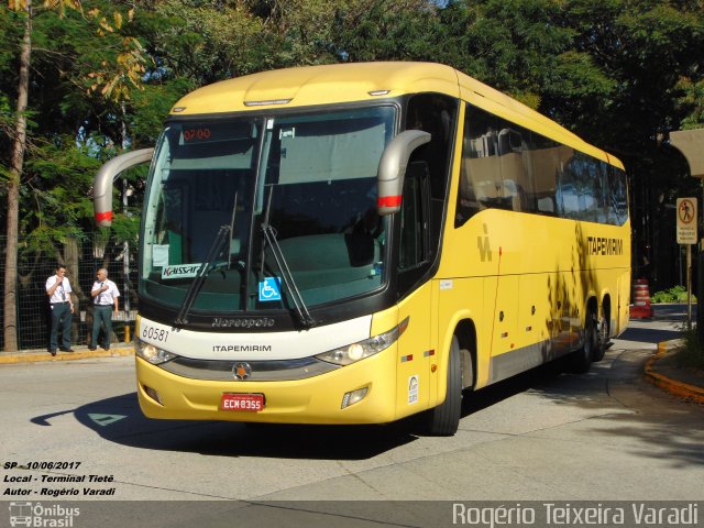 Viação Itapemirim 60581 na cidade de São Paulo, São Paulo, Brasil, por Rogério Teixeira Varadi. ID da foto: 5122899.