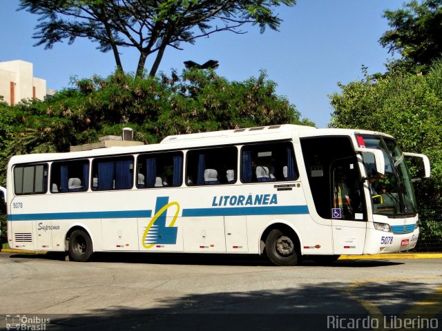 Litorânea Transportes Coletivos 5078 na cidade de São Paulo, São Paulo, Brasil, por Ricardo Liberino. ID da foto: 5122503.