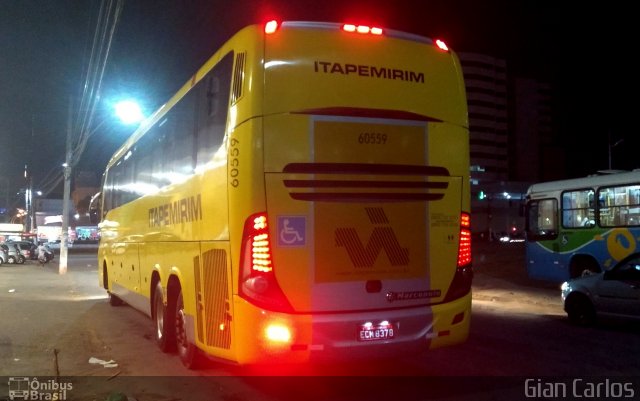 Viação Itapemirim 60559 na cidade de Serra, Espírito Santo, Brasil, por Gian Carlos. Número da foto: #5123029.