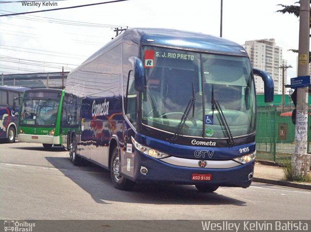 Viação Cometa 9105 na cidade de São Paulo, São Paulo, Brasil, por Weslley Kelvin Batista. ID da foto: 5122956.