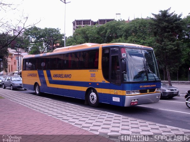 Expresso Amarelinho 303 na cidade de Sorocaba, São Paulo, Brasil, por EDUARDO - SOROCABUS. Número da foto: #5123751.