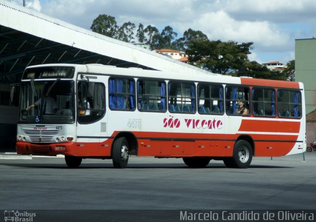 Viação São Vicente Turismo 4475 na cidade de São João del Rei, Minas Gerais, Brasil, por Marcelo Candido de Oliveira. ID da foto: 5128162.