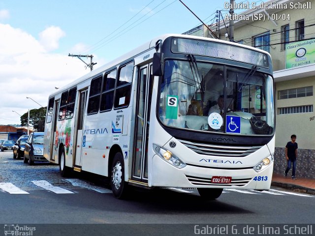 Viação Atibaia São Paulo 4813 na cidade de Atibaia, São Paulo, Brasil, por Gabriel Giacomin de Lima. ID da foto: 5129234.