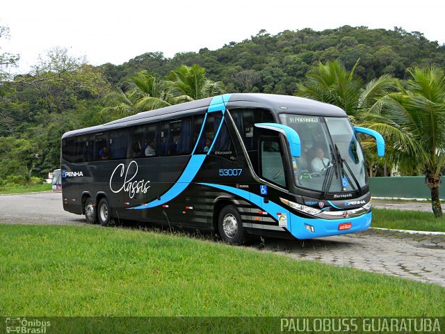 Empresa de Ônibus Nossa Senhora da Penha 53007 na cidade de Guaratuba, Paraná, Brasil, por Paulobuss  Guaratuba. ID da foto: 5129997.