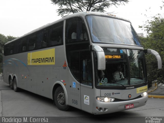 Viação Itapemirim 008 na cidade de São Paulo, São Paulo, Brasil, por Jonathan  Aguiar Correa. Número da foto: #5132838.