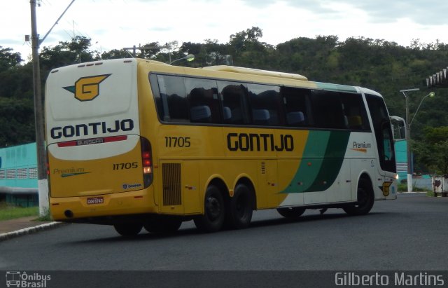 Empresa Gontijo de Transportes 11705 na cidade de Araxá, Minas Gerais, Brasil, por Gilberto Martins. ID da foto: 5131605.