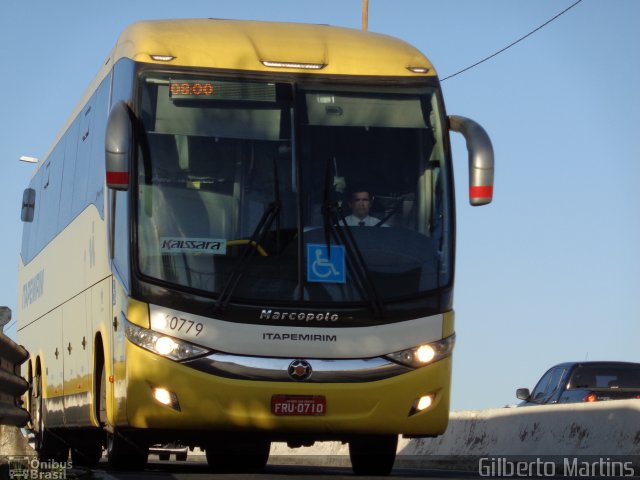 Viação Itapemirim 60779 na cidade de Vitória, Espírito Santo, Brasil, por Gilberto Martins. ID da foto: 5131409.