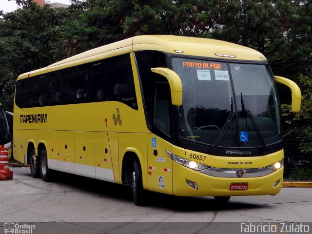 Viação Itapemirim 60657 na cidade de São Paulo, São Paulo, Brasil, por Fabricio Zulato. ID da foto: 5131091.