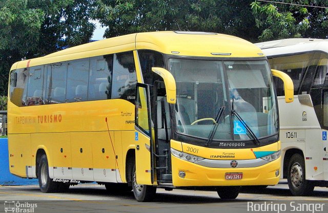 Viação Itapemirim 3001 na cidade de Goiânia, Goiás, Brasil, por Rodrigo S. G Busólogo do Brasil. Número da foto: #5134856.