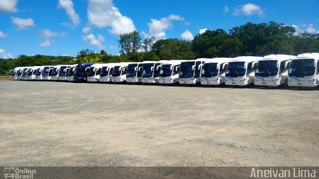 Empresas de Transportes Santana e São Paulo Frota na cidade de Camaçari, Bahia, Brasil, por Aneivan Lima. ID da foto: 5135260.