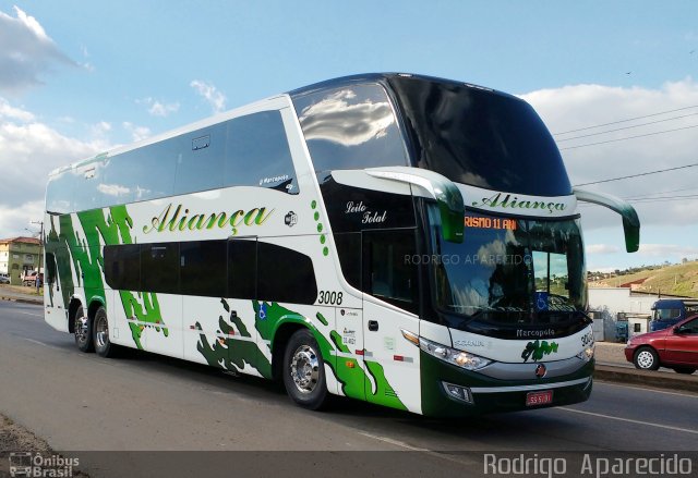 Aliança Turismo 3008 na cidade de Conselheiro Lafaiete, Minas Gerais, Brasil, por Rodrigo  Aparecido. ID da foto: 5134716.