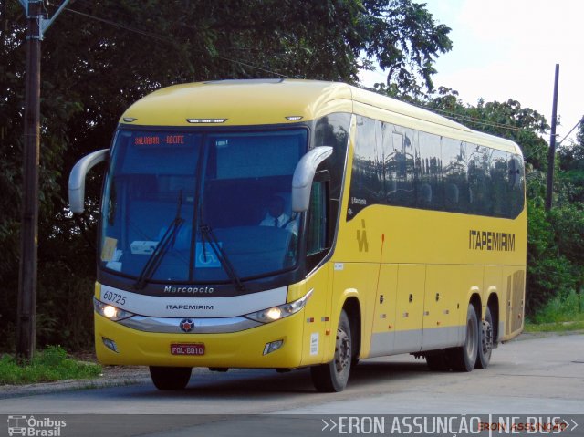 Viação Itapemirim 60725 na cidade de Recife, Pernambuco, Brasil, por Eronildo Assunção. Número da foto: #5135978.