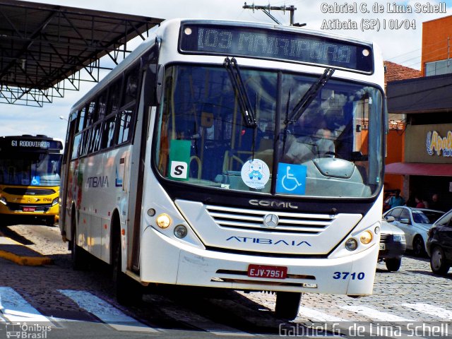Viação Atibaia São Paulo 3710 na cidade de Atibaia, São Paulo, Brasil, por Gabriel Giacomin de Lima. Número da foto: #5137959.