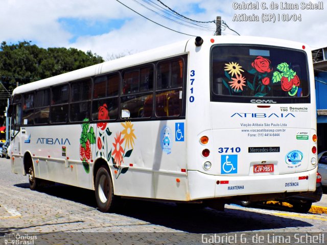 Viação Atibaia São Paulo 3710 na cidade de Atibaia, São Paulo, Brasil, por Gabriel Giacomin de Lima. Número da foto: #5137961.