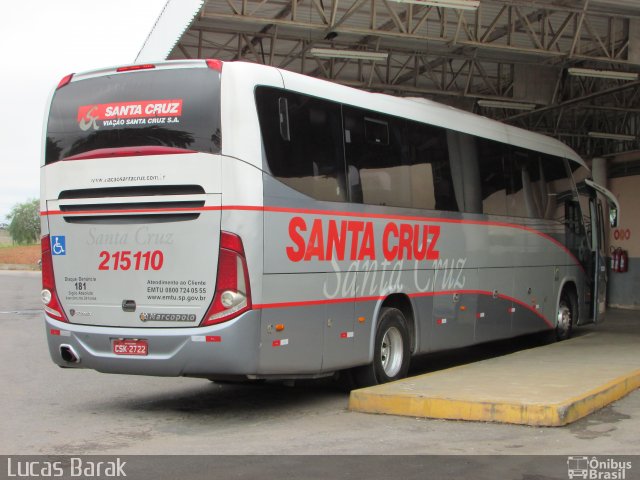 Viação Santa Cruz 215110 na cidade de Alfenas, Minas Gerais, Brasil, por Lucas Elson de Oliveira. ID da foto: 5136831.