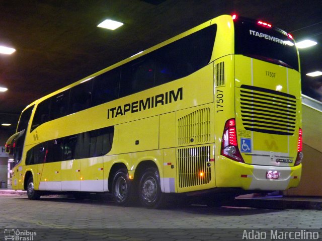 Viação Itapemirim 17507 na cidade de Belo Horizonte, Minas Gerais, Brasil, por Adão Raimundo Marcelino. Número da foto: #5140521.