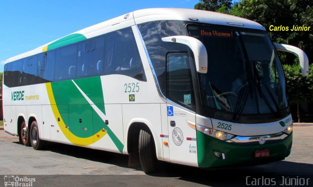 Verde Transportes 2525 na cidade de Aragarças, Goiás, Brasil, por Carlos Júnior. Número da foto: #5140251.