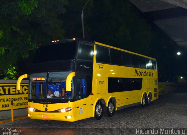 Viação Nordeste 3757 na cidade de Fortaleza, Ceará, Brasil, por Ricardo Silva Monteiro. ID da foto: 5142690.