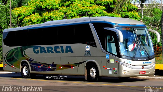 Viação Garcia 7276 na cidade de Londrina, Paraná, Brasil, por Andrey Gustavo. ID da foto: 5141738.