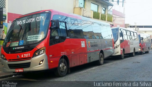 Pêssego Transportes 4 7077 na cidade de São Paulo, São Paulo, Brasil, por Luciano Ferreira da Silva. ID da foto: 5142505.