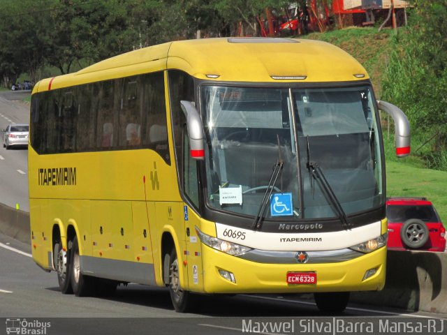 Viação Itapemirim 60695 na cidade de Barra Mansa, Rio de Janeiro, Brasil, por Maxwel Silva. ID da foto: 5141748.