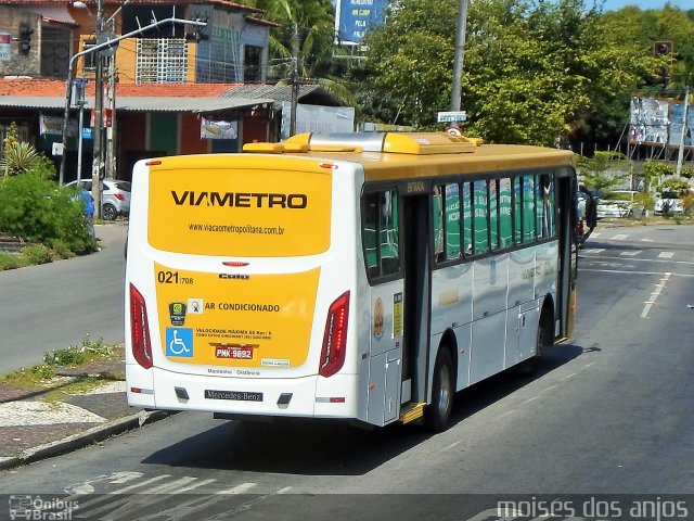 Via Metro - Auto Viação Metropolitana 0211708 na cidade de Fortaleza, Ceará, Brasil, por Francisco Moisés  Silva dos Anjos. ID da foto: 5143535.