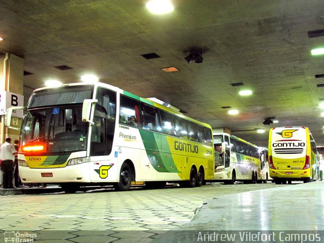 Empresa Gontijo de Transportes 12590 na cidade de Belo Horizonte, Minas Gerais, Brasil, por Andrew Campos. ID da foto: 5143509.