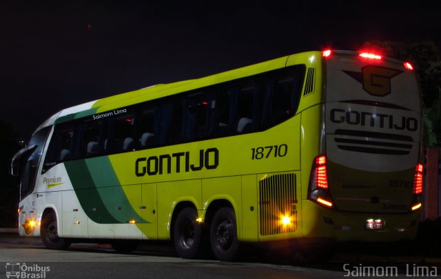 Empresa Gontijo de Transportes 18710 na cidade de Vitória, Espírito Santo, Brasil, por Saimom  Lima. ID da foto: 5144614.