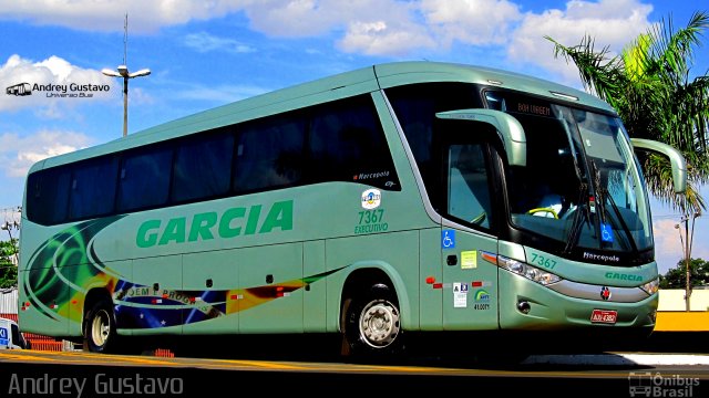 Viação Garcia 7367 na cidade de Londrina, Paraná, Brasil, por Andrey Gustavo. ID da foto: 5143923.