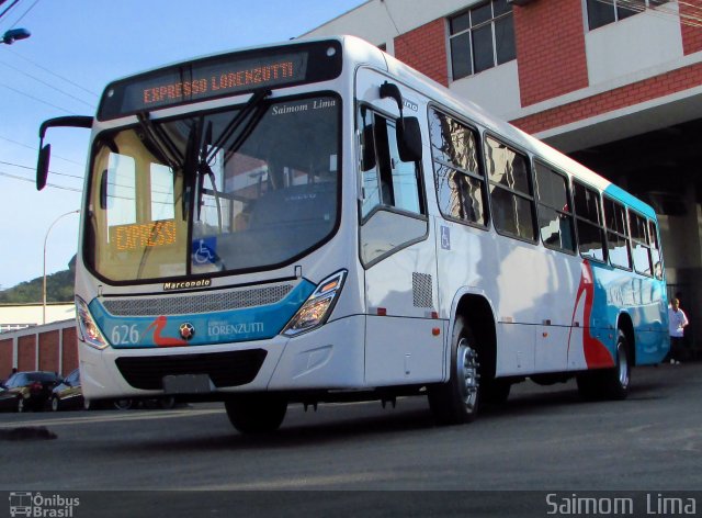 Expresso Lorenzutti 626 na cidade de Vila Velha, Espírito Santo, Brasil, por Saimom  Lima. ID da foto: 5145772.