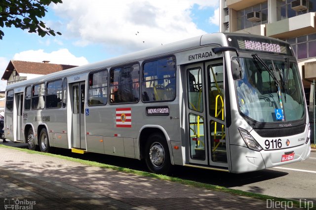 BluMob - Concessionária de Transporte Urbano de Blumenau 9116 na cidade de Blumenau, Santa Catarina, Brasil, por Diego Lip. ID da foto: 5149545.