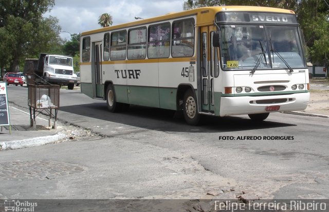 TURF - Transportes Urbanos Rurais Fragata 45 na cidade de Pelotas, Rio Grande do Sul, Brasil, por Felipe Ferreira Ribeiro. ID da foto: 5150041.