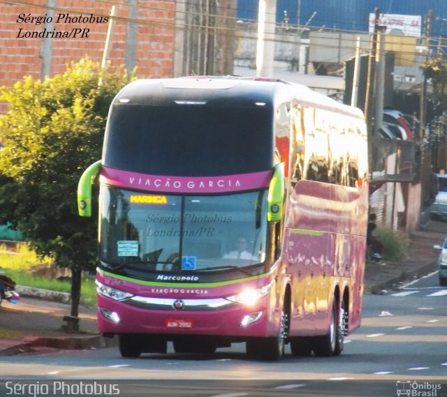 Viação Garcia 7947 na cidade de Londrina, Paraná, Brasil, por Sérgio de Sousa Elias. ID da foto: 5149624.