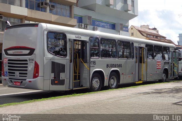 BluMob - Concessionária de Transporte Urbano de Blumenau 9116 na cidade de Blumenau, Santa Catarina, Brasil, por Diego Lip. Número da foto: #5149661.