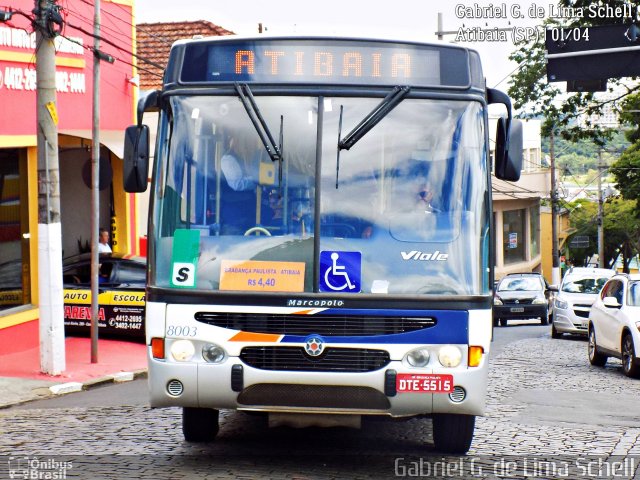 Auto Viação Bragança 8003 na cidade de Atibaia, São Paulo, Brasil, por Gabriel Giacomin de Lima. Número da foto: #5148156.