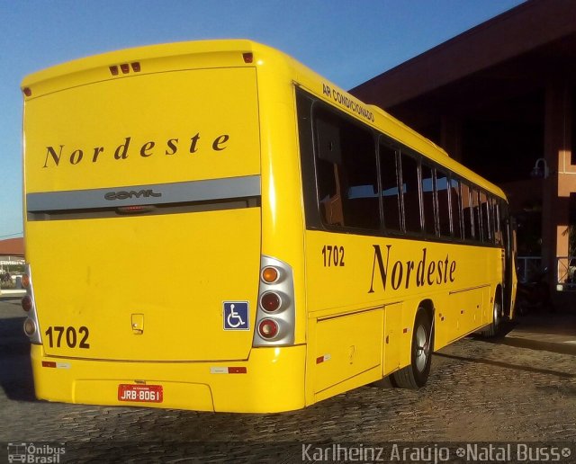 Viação Nordeste 1702 na cidade de Lajes, Rio Grande do Norte, Brasil, por Karlheinz de Souza e Araújo. Número da foto: #5149503.