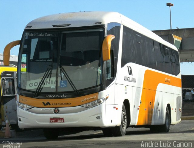 Viação Araguarina 11017 na cidade de Goiânia, Goiás, Brasil, por André Luiz Canon. Número da foto: #5147854.
