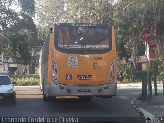 Transunião Transportes 3 6289 na cidade de São Paulo, São Paulo, Brasil, por Eduardo de Oliveira. Número da foto: #5152325.
